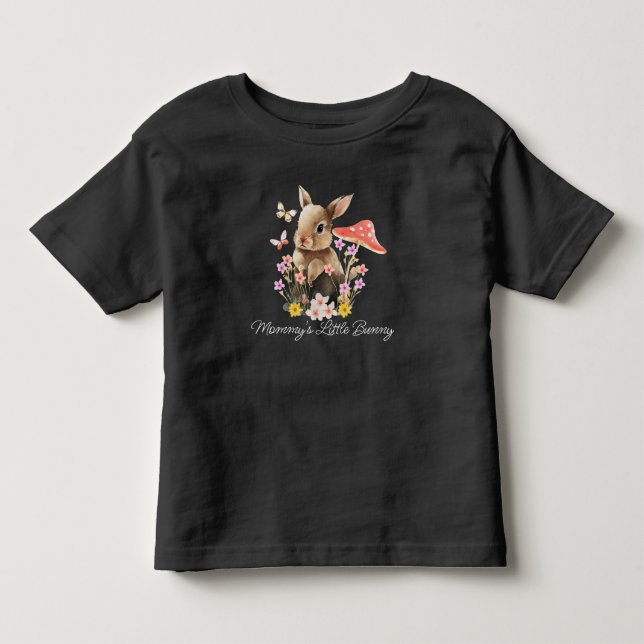 T-shirt do Bunny Toddler da mamãe (Frente)