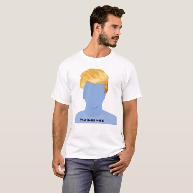 T-shirt do cabelo do presidente Donald Trump (Frente Completa)