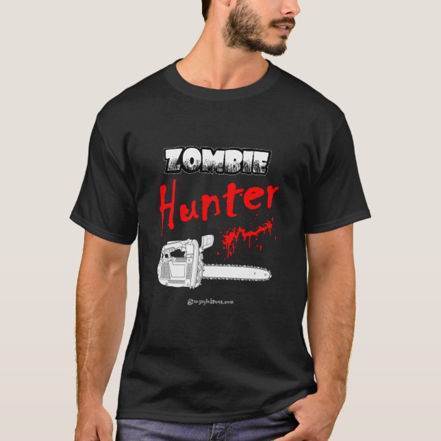 T-SHIRT DO CAÇADOR DO ZOMBI (Frente)