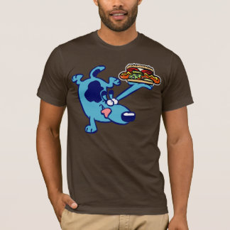 T-shirt do cachorro quente 2 de Chicago (cão azul