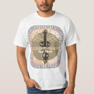 T-shirt do Caduceus do Anesthesiologist