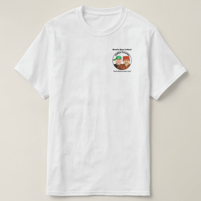 T-shirt do café dos primos do café (Frente do Design)