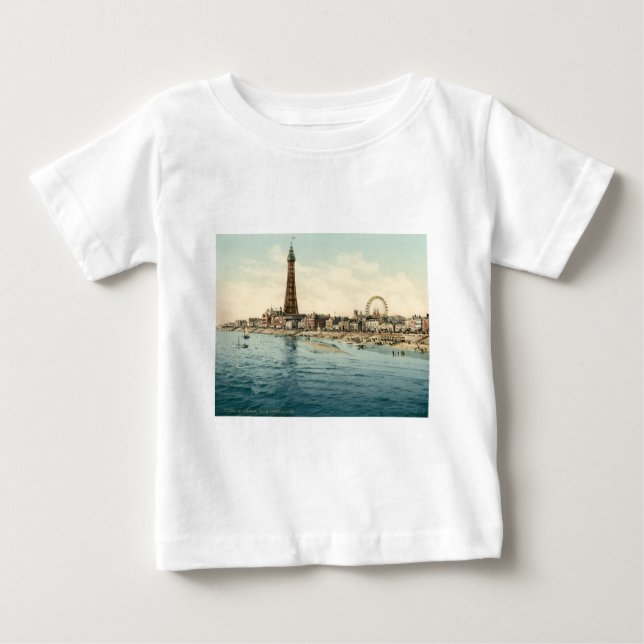 T-shirt Do cais central, Blackpool, Inglaterra (Frente)
