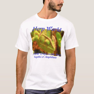 T-shirt do camaleão do mundo de Herp