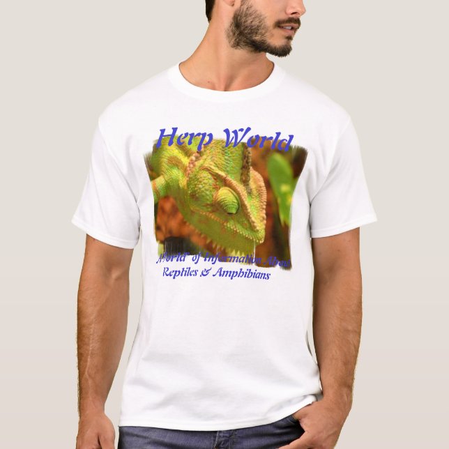 T-shirt do camaleão do mundo de Herp (Frente)