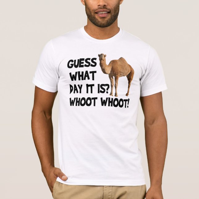 T-shirt do camelo do dia de corcunda (Frente)