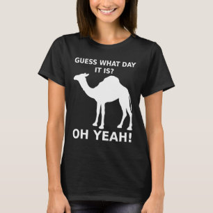 T-shirt do camelo do dia de corcunda