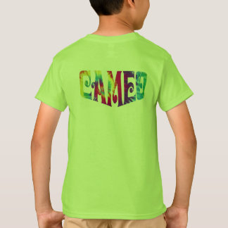 T-shirt do cameo dos miúdos com logotipo da