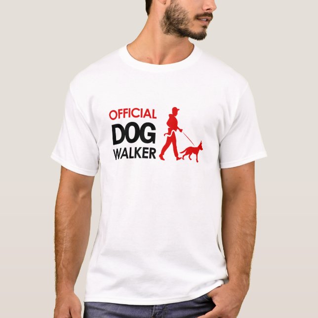 T-shirt do caminhante do cão de german shepherd (Frente)