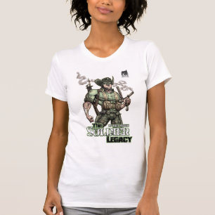T-shirt Do "camisa da pose do herói do legado soldado"