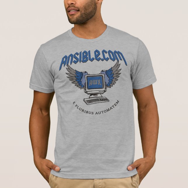 T-shirt Do "camisa do computador vôo" de Ansible (Frente)