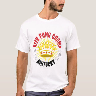 T-shirt do campeão de Pong da cerveja de Kentucky