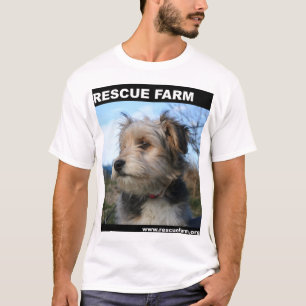 T-shirt do cão da fazenda do salvamento