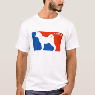 T-shirt do cão da liga principal de Akita