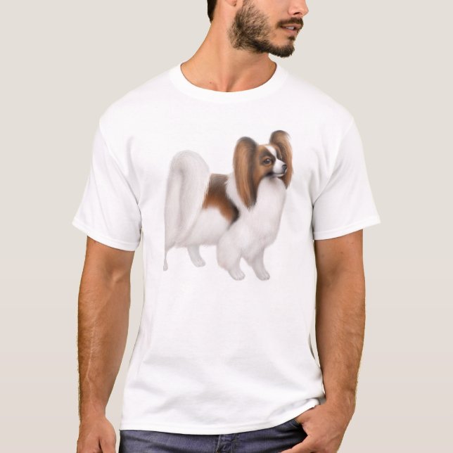 T-shirt do cão de Papillon (Frente)