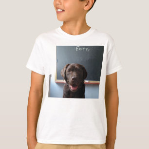 T-shirt do cão do laboratório do chocolate