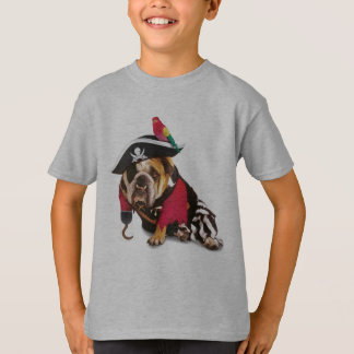 T-shirt do cão do pirata