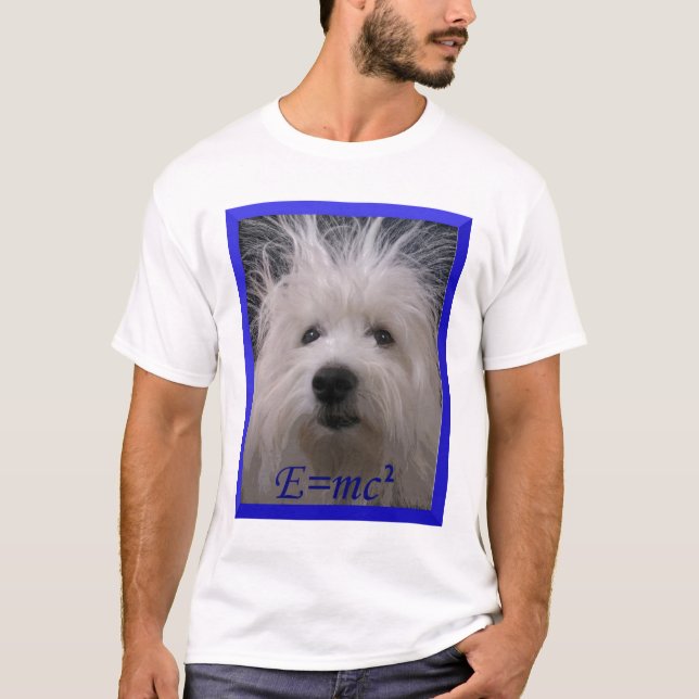 T-shirt do cão E=mc2 (Frente)