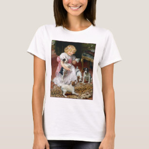 T-shirt do cão:  Tempo do chá para filhotes de