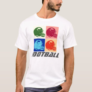 T-Shirt do Capacete de Futebol de pop Art - Esport