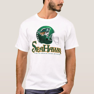T-shirt do capacete de futebol de Seahawks