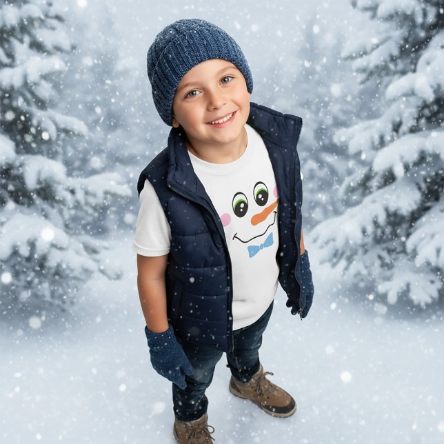 T-Shirt do Cara de Neve para Crianças (Criador carregado)