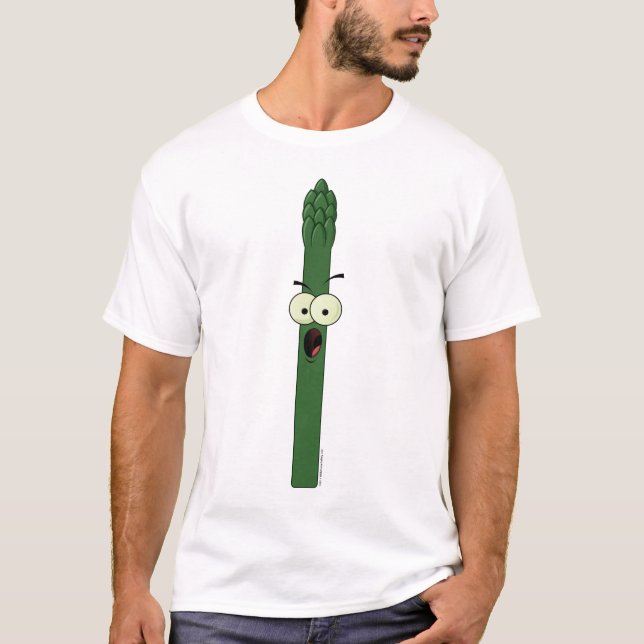 T-shirt do caráter do aspargo (Frente)