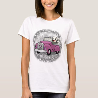 t-shirt do carro de condução de macacos-meias