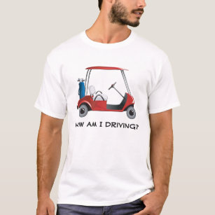 T-shirt do carro de golfe