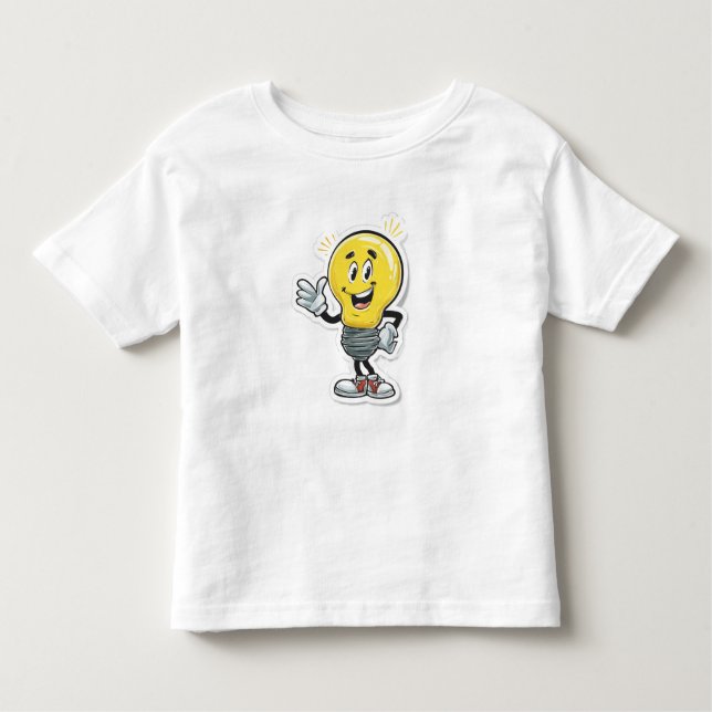 T-shirt do cartoon LED da lâmpada leve (Frente)