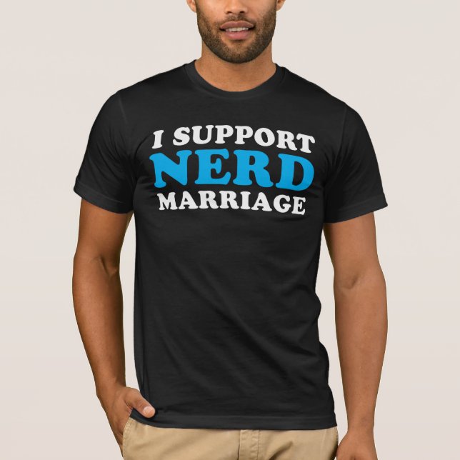 T-shirt do casamento do nerd (Frente)