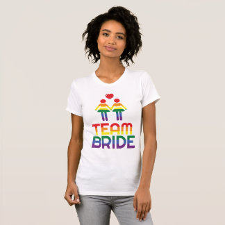 T-shirt do casamento gay do arco-íris para a noiva