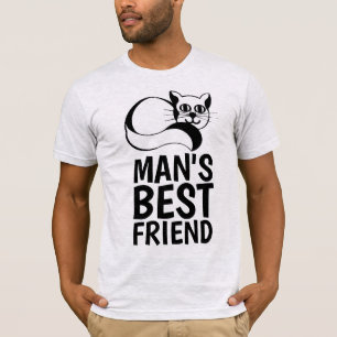 T-SHIRT DO CAT DO MELHOR AMIGO DO HOMEM, HOMENS