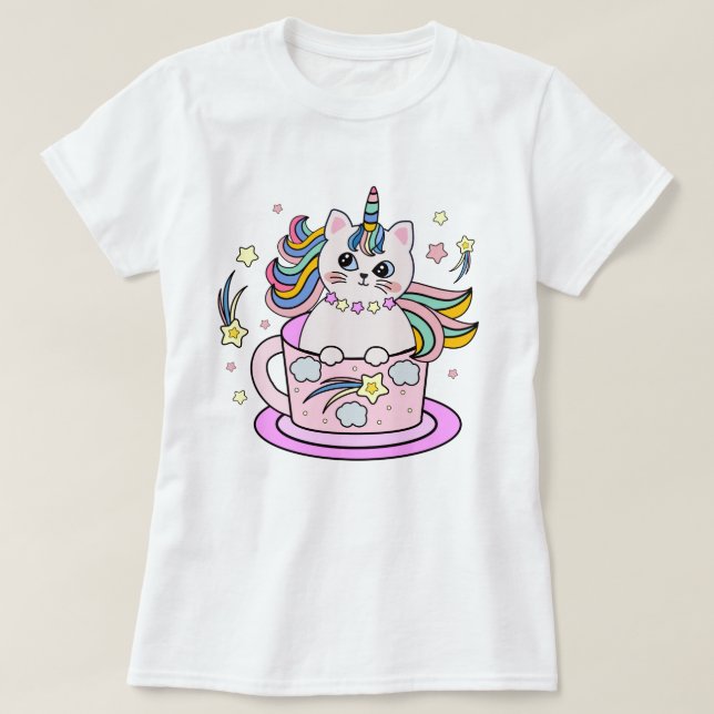 T-Shirt do Cat Unicorn (Frente do Design)