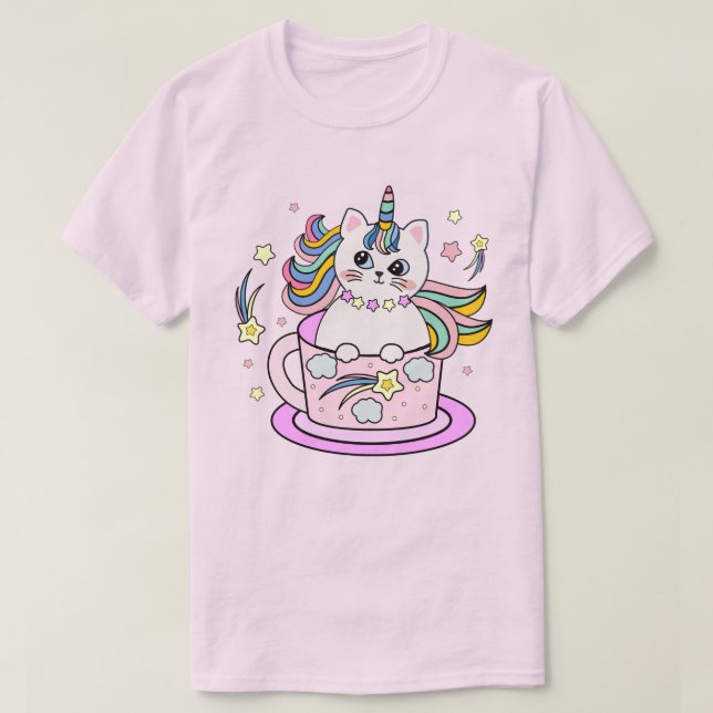 T-Shirt do Cat Unicorn (Frente do Design)