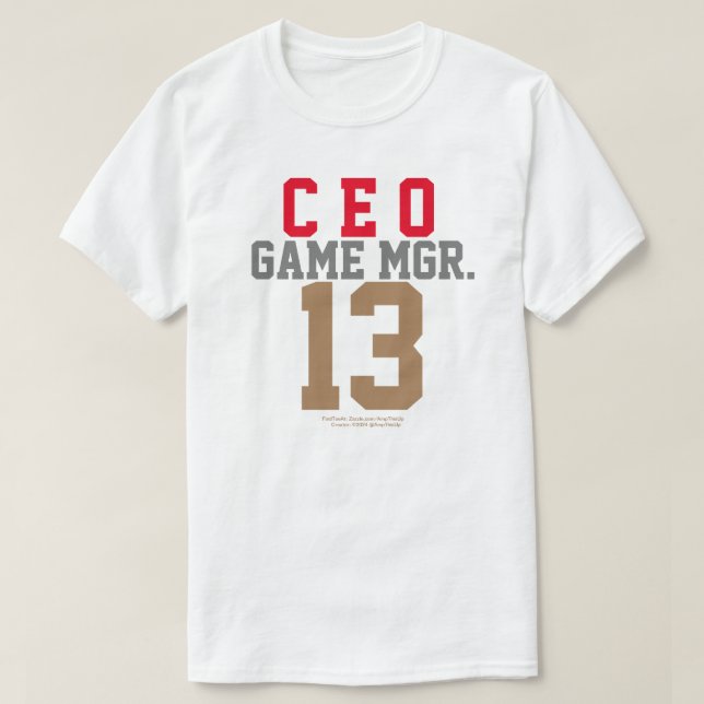 T-SHIRT DO CEO MANAGER DE JOGOS (Frente do Design)