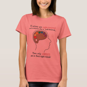 T-shirt do cérebro da arte