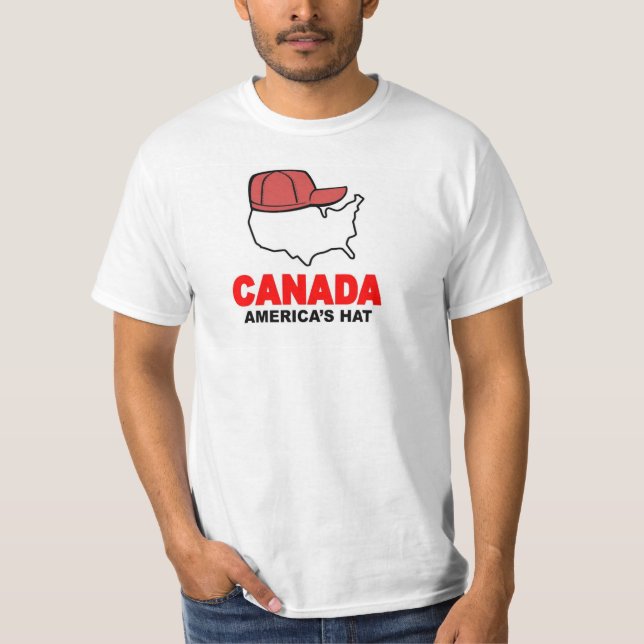 T-shirt do chapéu de Canadá, América (Frente)
