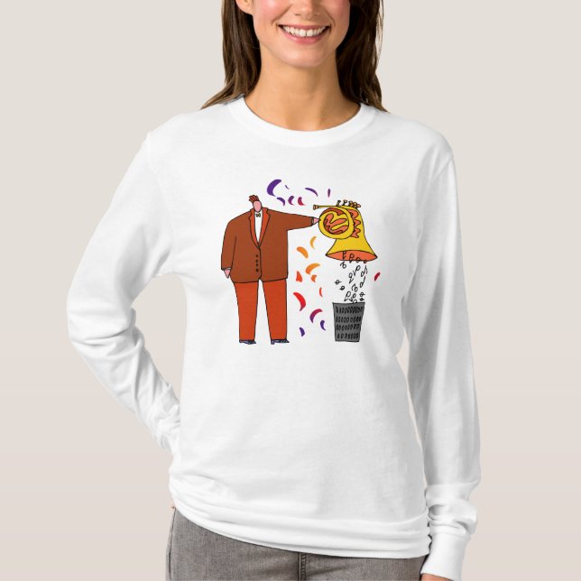 T-shirt do chifre de FunnyFrench (Frente)