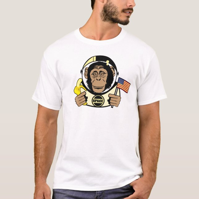 T-shirt do chimpanzé do espaço (Frente)