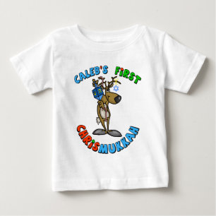 T-shirt do Chrismukkah do bebê primeiro