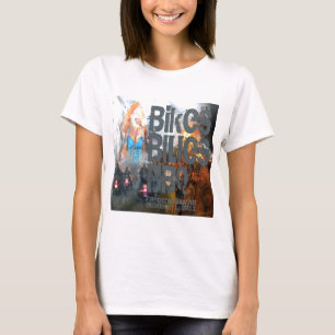 T-shirt do CHURRASCO dos azuis das bicicletas