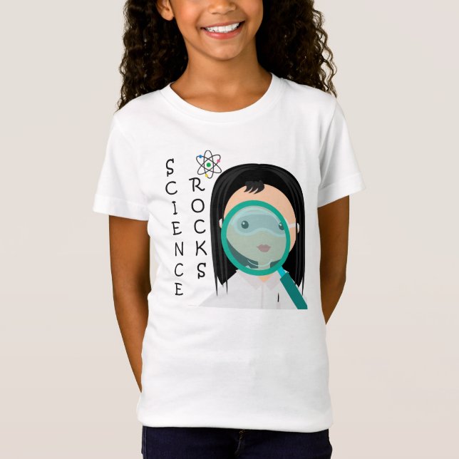T-shirt do cientista da menina (Frente)
