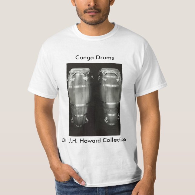 T-shirt do cilindro do Conga (Frente)