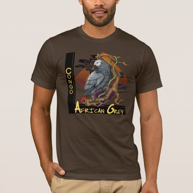 T-shirt do cinza africano de Congo (Frente)