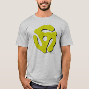 T-shirt do cinza da inserção do registro de 45 R