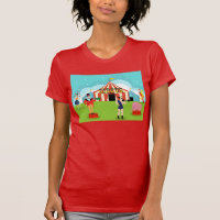 T-shirt do circo do vintage