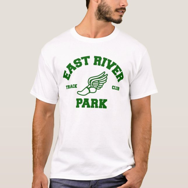 T-shirt do clube da trilha do parque de East River (Frente)