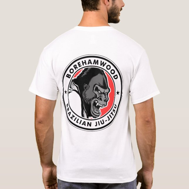 T-shirt do clube de Borehamwood BJJ (branco) (Verso)
