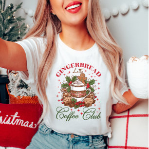 T-Shirt do Clube de Café de Latte Gingerbird
